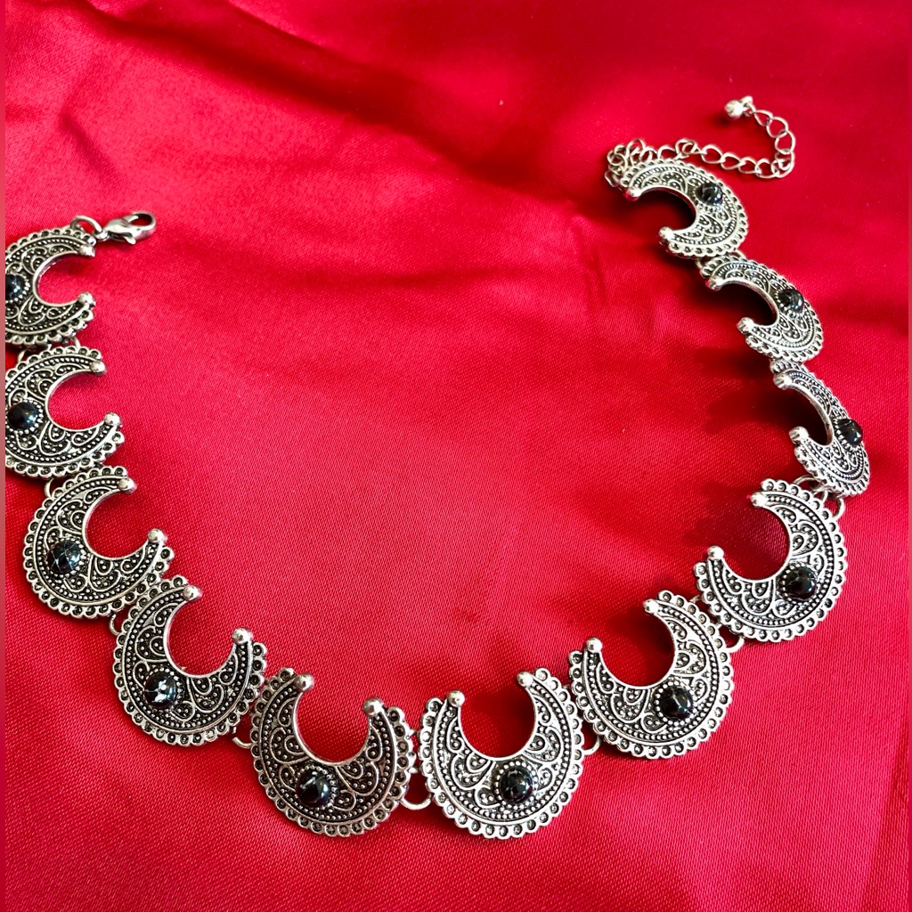 Bohemian Silver Choker
